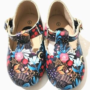 Toddler Girl Floral Print TStrap Shoes